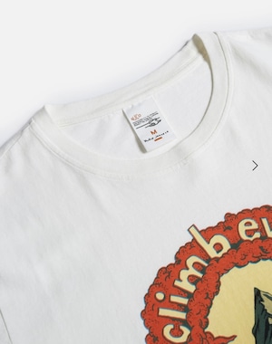 Nudie jeans ヌーディージーンズ  2023 summer collection Roy Every Mountain Chalk White プリントTシャツ　ホワイト