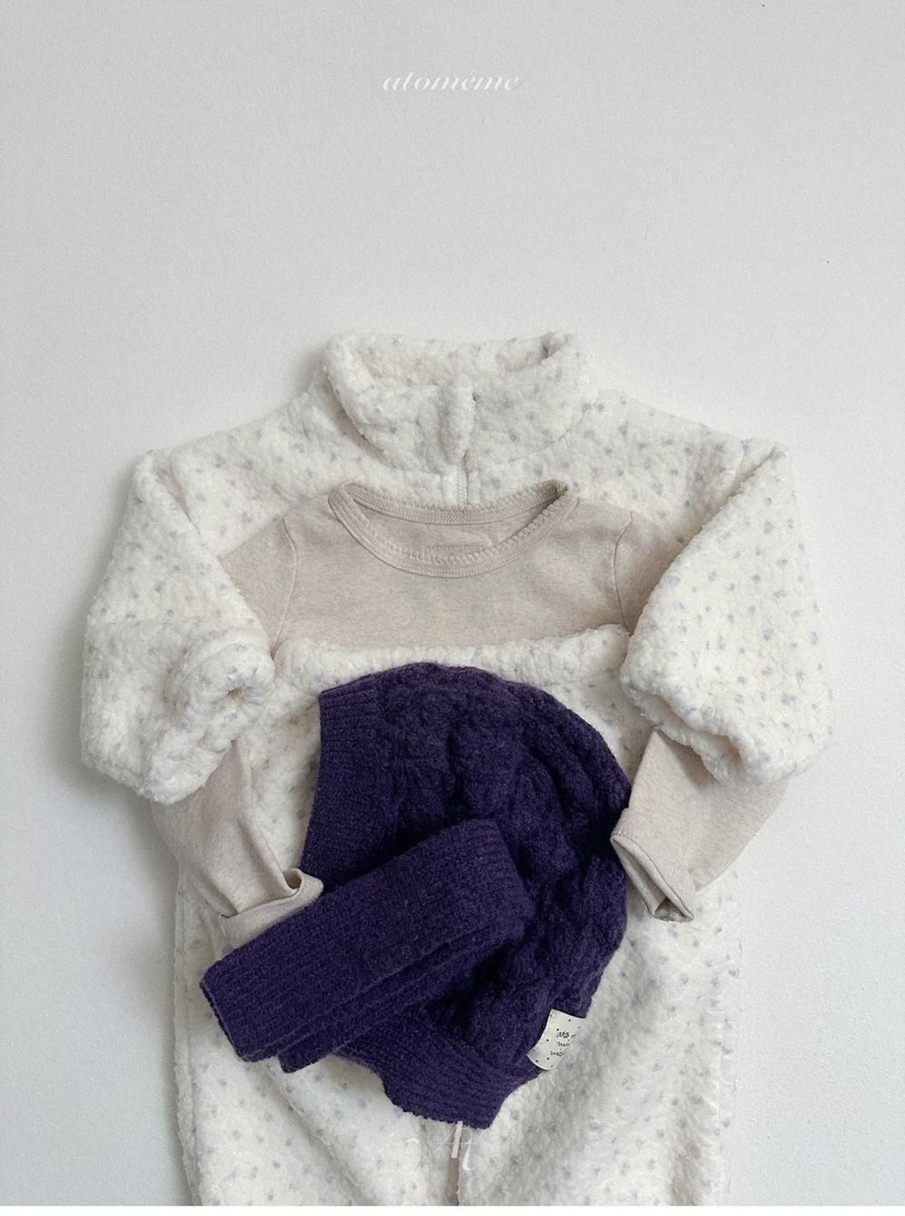 〖取寄〗韓国子供服 / 26winter / atomeme / テディジップアップ / キッズ *S~XL*