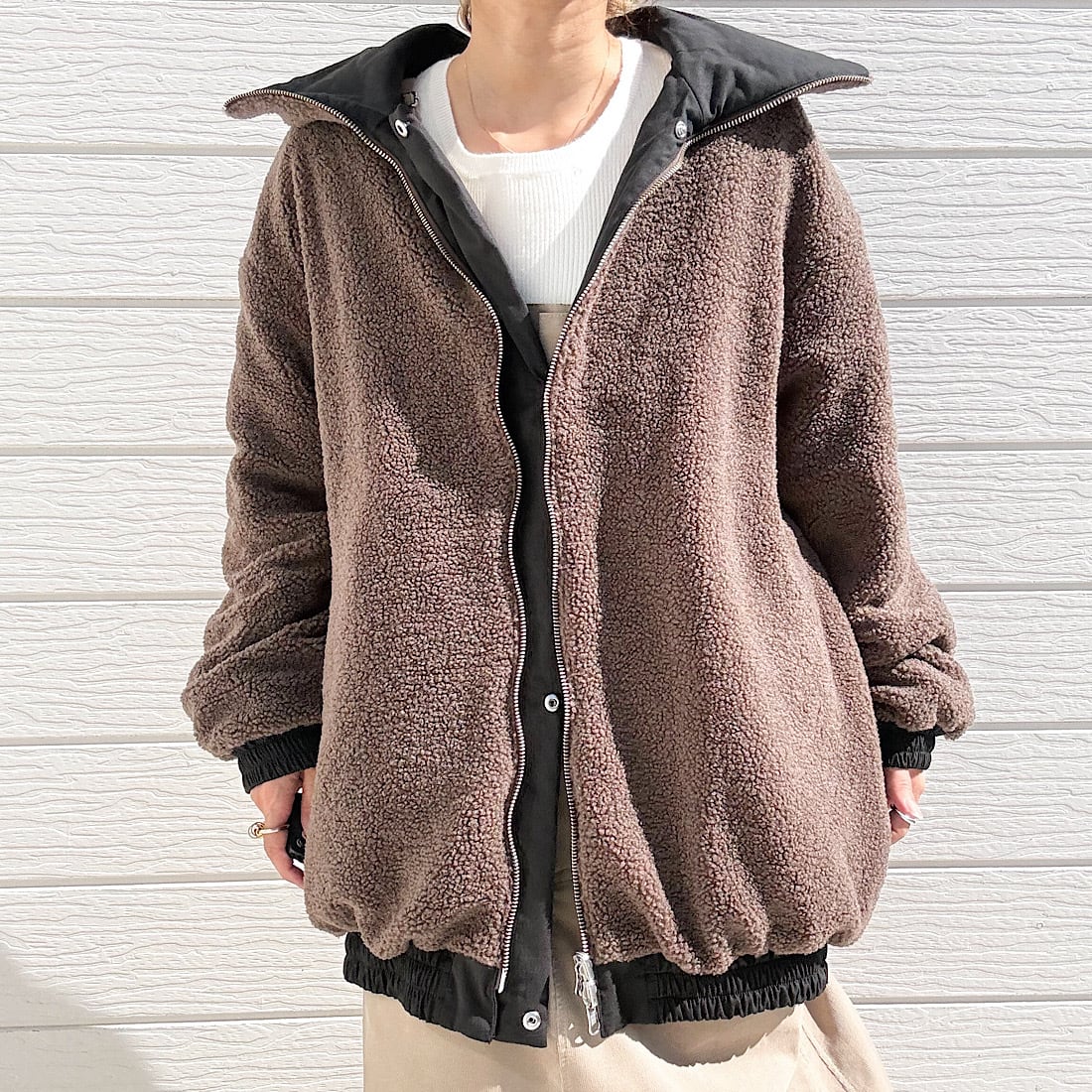 Wジップリバーシブルブルゾン