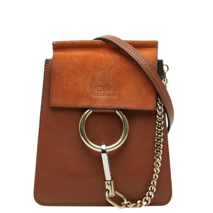 クロエ フェイ スモール 斜め掛け ショルダーバッグ ブレスレットバッグ ブラウン レザー スウェード レディース Chloe 【中古】