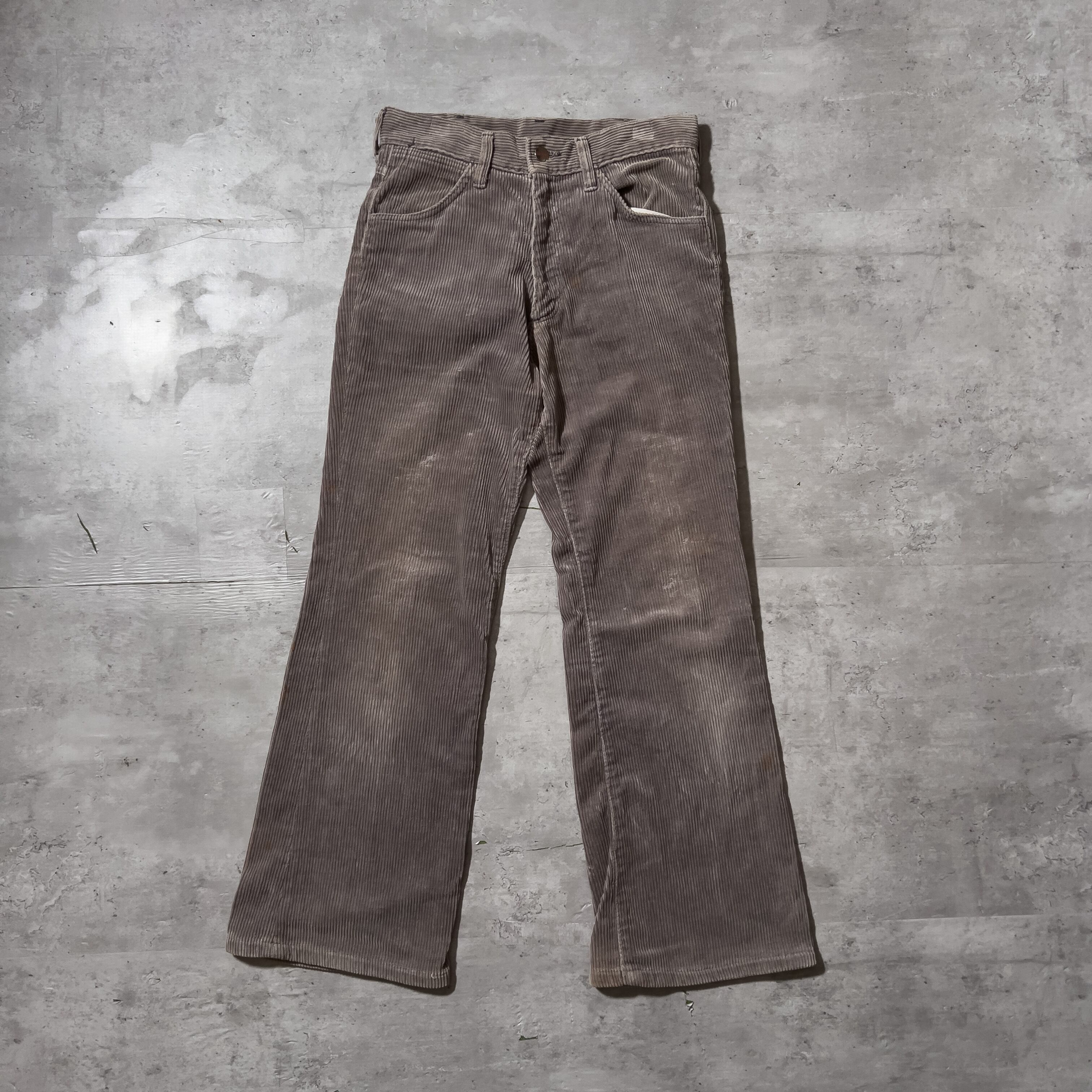 70s “Wrangler” gray color corduroy boots cut pants 70年代 ...