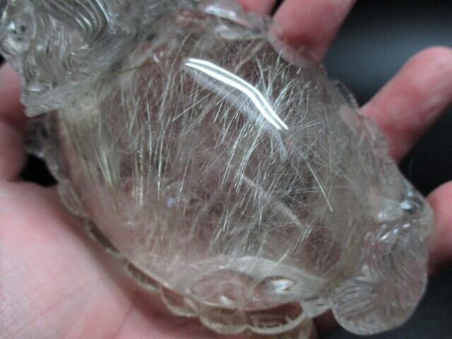 [送料無料][高品質] ルチルクオーツ龍亀「ロングイ」 no.2