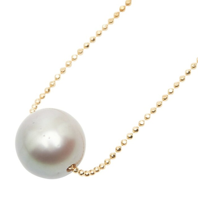 真珠 K18YG イエローゴールド 黒蝶真珠11.8～12.0mm ネックレス レディース 【中古】