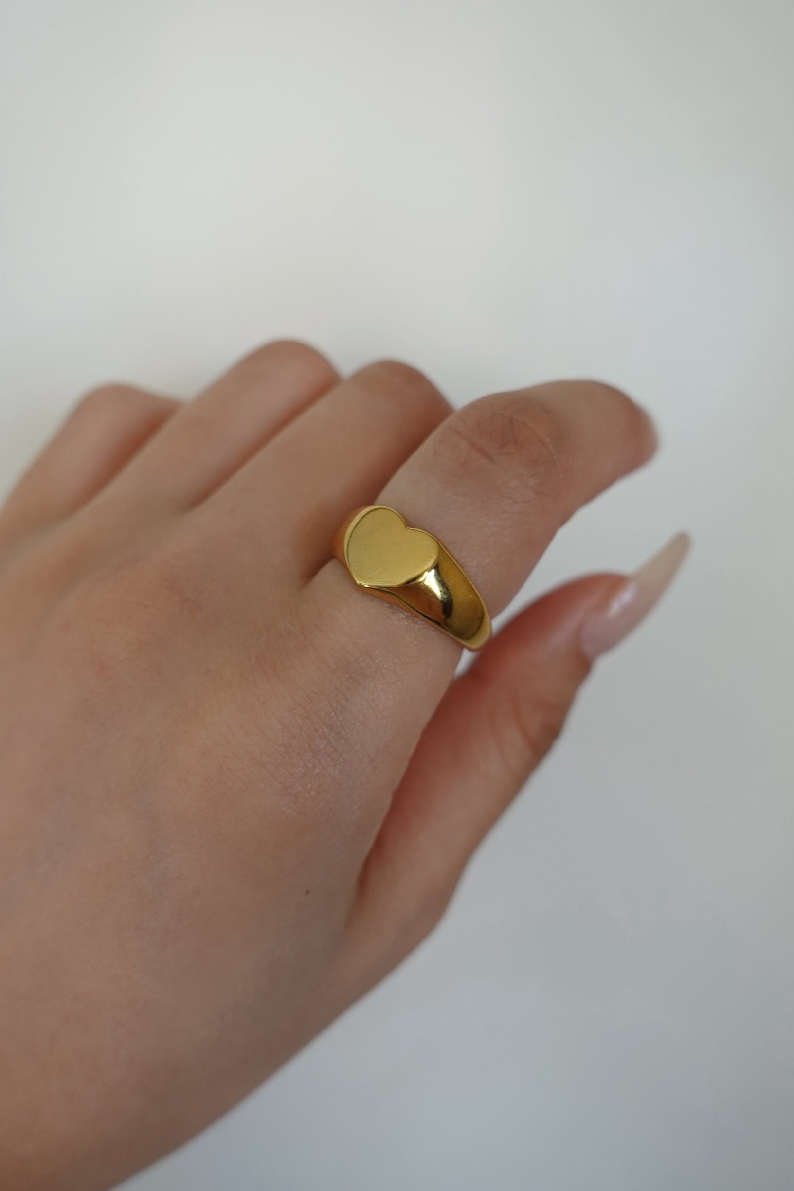 heart signet ring | 金属アレルギー対応のアクセサリー crea.jewelry