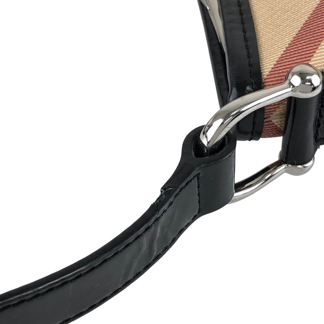 BURBERRY バーバリー メガチェック ショルダーバッグ ベージュ ブラック PVC エナメル vintage ヴィンテージ オールド xpjitp