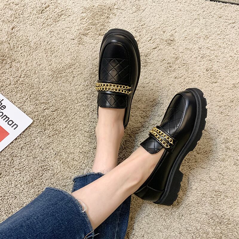 シングルスプリングレザー 靴 シューズ ローファー 春物 部族の婦人靴81088645309