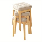 スツール ミニスツール 小さいイス 高さ45cm 木製 椅子 イス 軽量 クッション付き おしゃれ 北欧