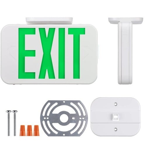 LED Emergency Exit Lighting Sign White Green イグジッド 出口標識