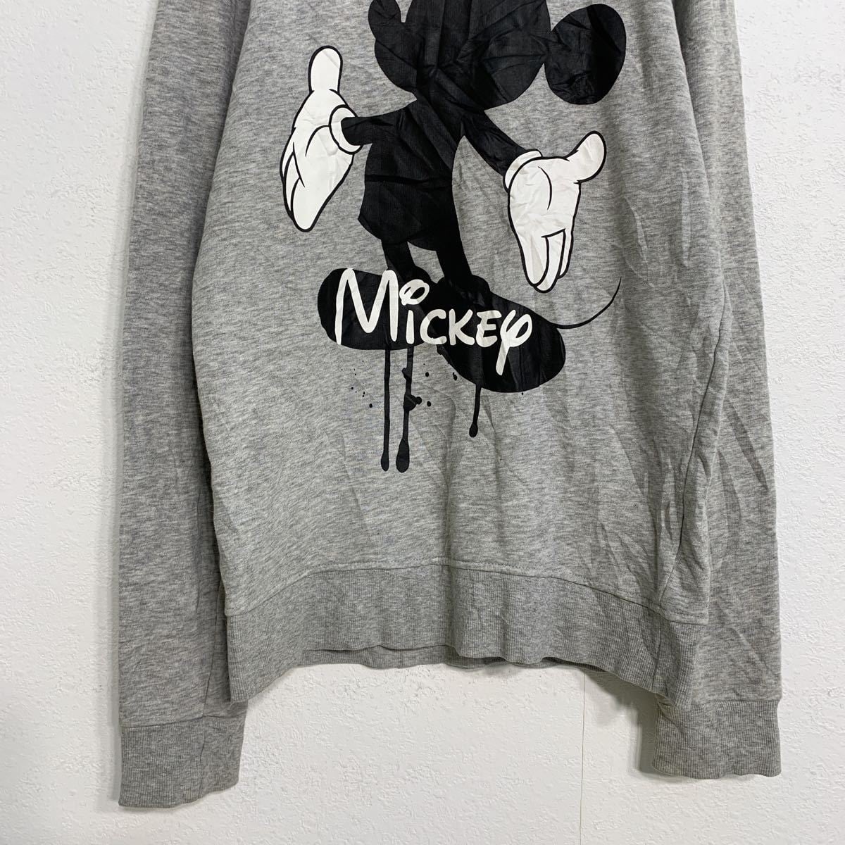 80年 ミッキーマウス スウェット ディズニー ミッキー XL グレー USA製