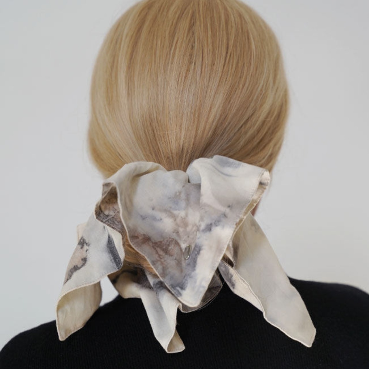 Cendre Marble Hair Scarf F0671