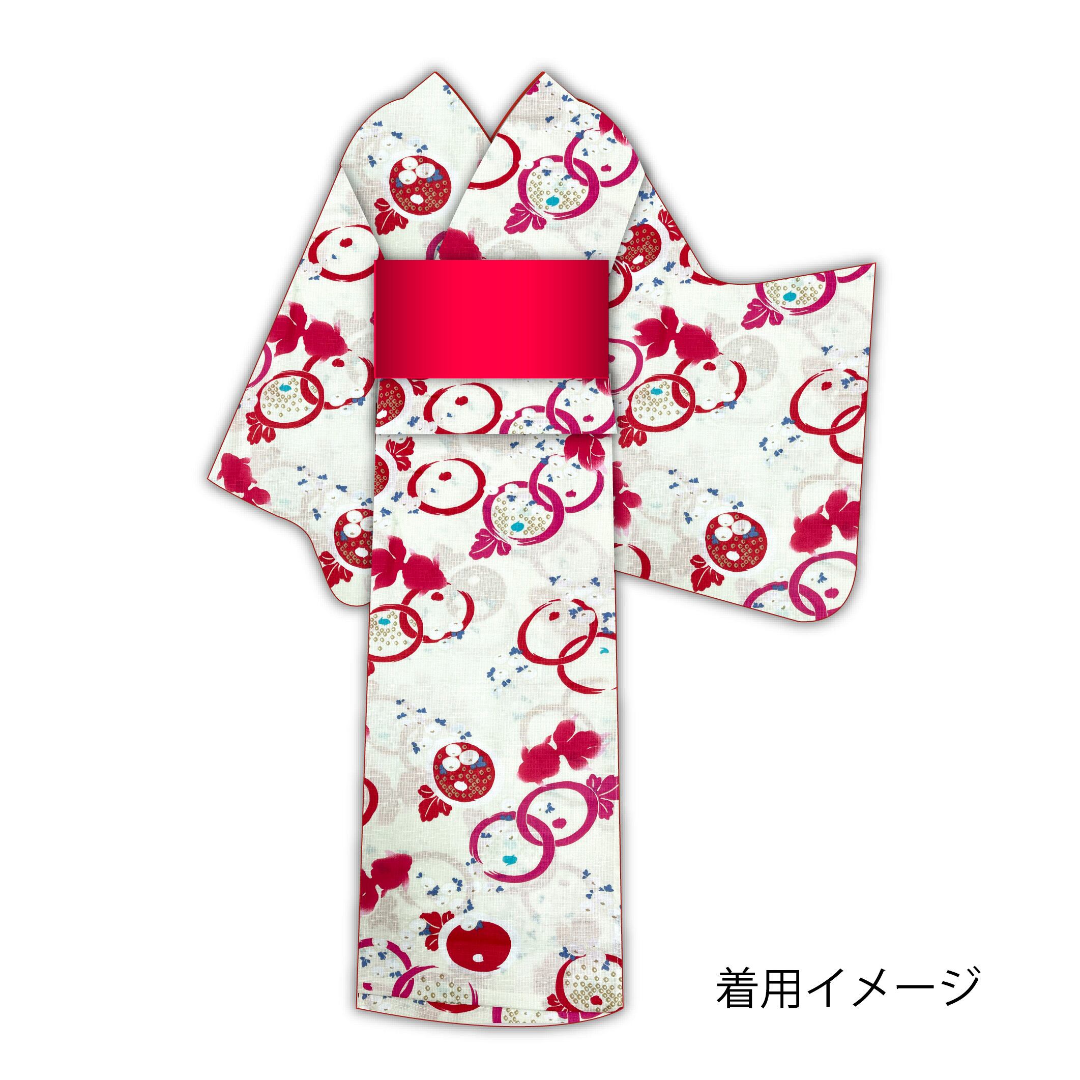 浴衣 子供 キッズ 女児 女の子 綿 金魚柄 140サイズ Sale 5291ban