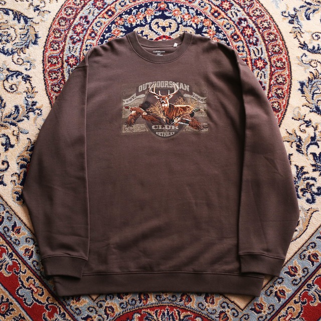 nice brown animal embroidery big sweat