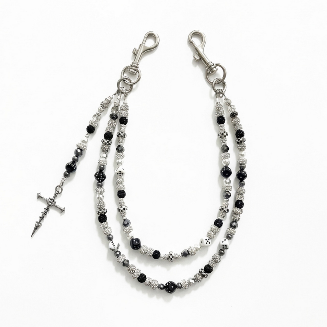 ダイヤビーズサイコロ ウォレットチェーン G203