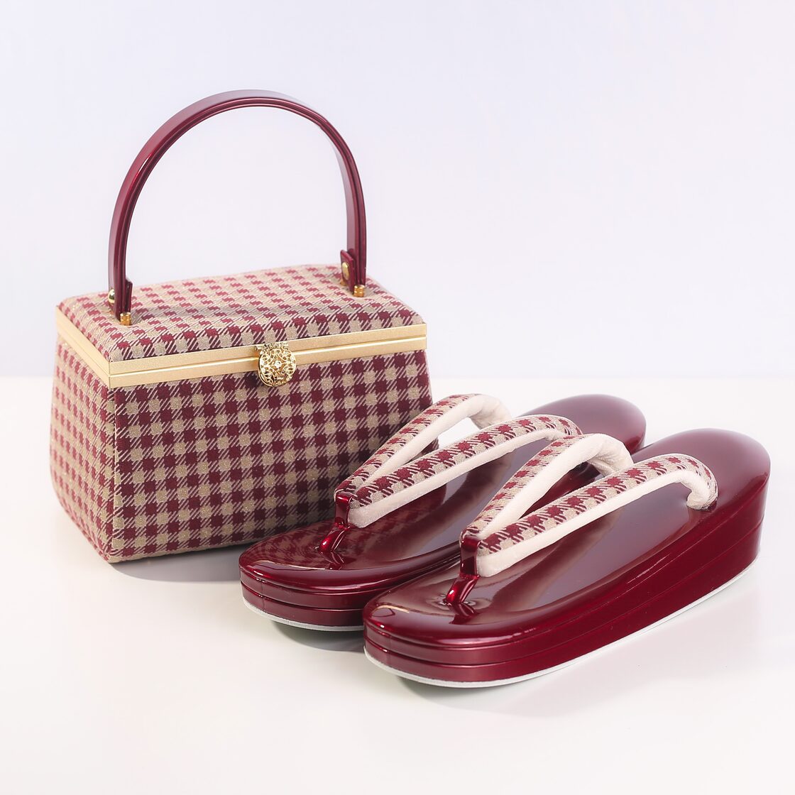 ☆新品未使用☆ 痛ましい 草履 バッグ セット LLサイズ 厚底 振袖用 袴用 