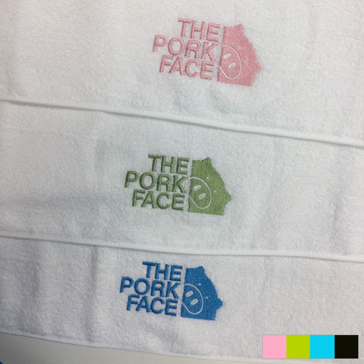 【2枚セット】泉州タオル(フェイスタオル)×THE PORK FACE