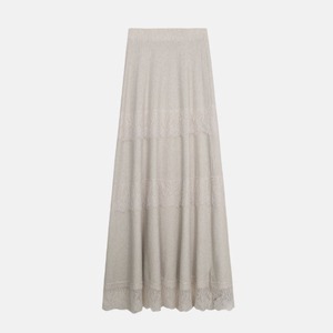lace a-line long skirt　J00473