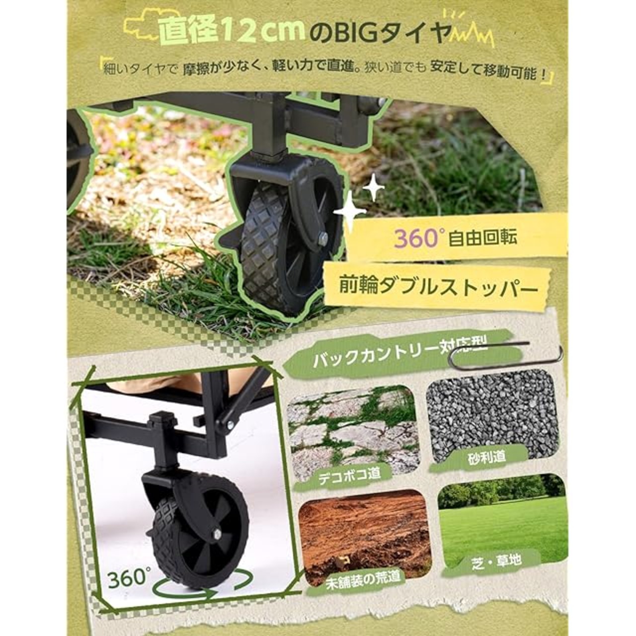 hidemasa】キャリーワゴン ミニ キャンプカート 折りたたみ 