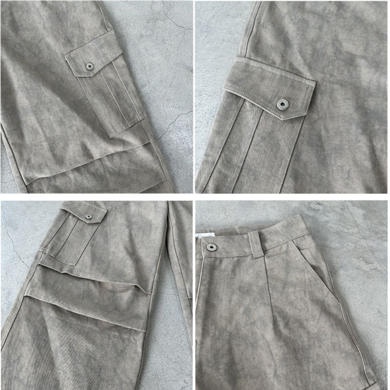 マーブル柄パラシュートカジュアルパンツ　1192