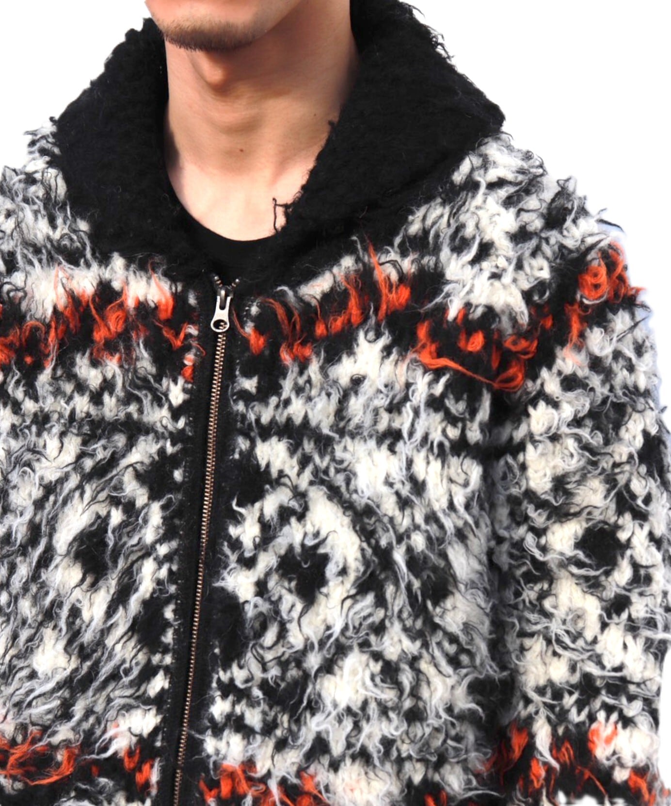 Kota Gushiken / KGAW25-K10 FLUFFY COWICHAN WITH GLITCHY PATTERN