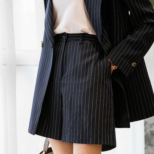 ストライプショートパンツ(セットアップ対応)　JC0192