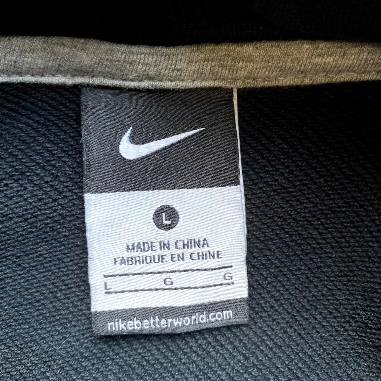 NIKE ナイキ ロゴ刺繍 プルオーバースウェットパーカー メンズL 古着 