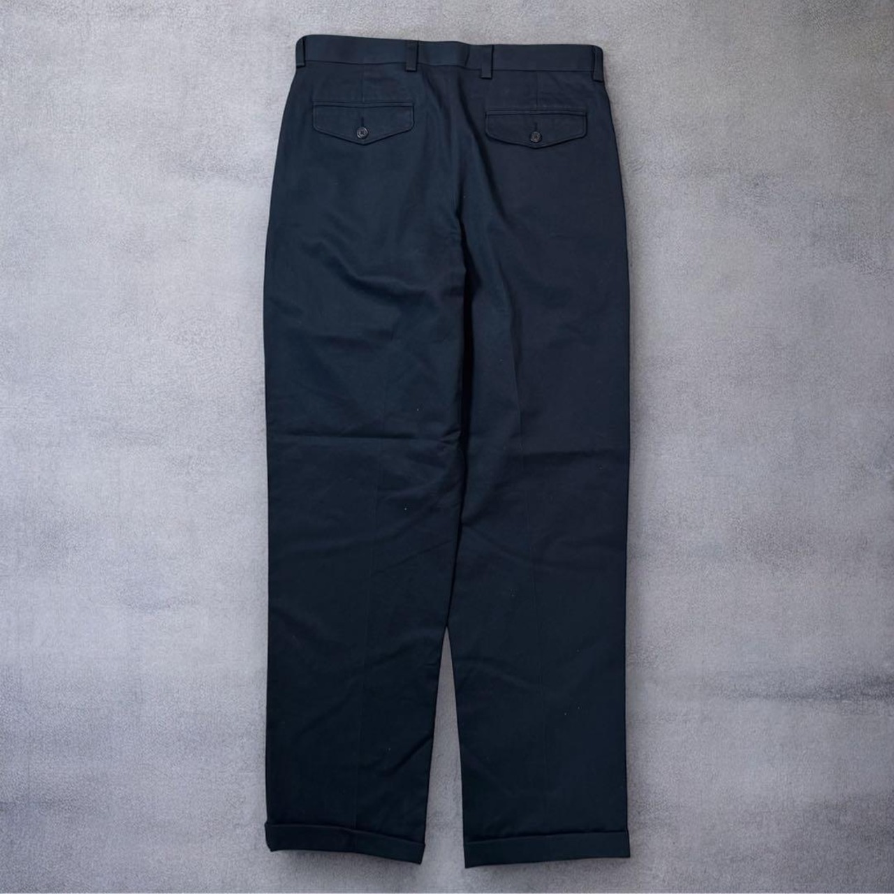 L.L.Bean 2TAC CHINO PANT Black チノパンツ W32 古着 - 3