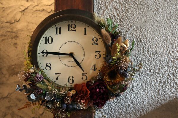 プリザードフラワー ドライフラワー フラワー掛け時計 te0016 | TIEDE