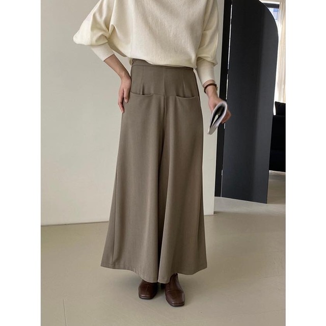 front pocket wide leg pants