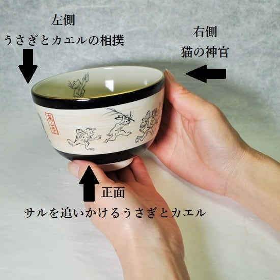 抹茶碗 鳥獣戯画 | 京焼窯元 橋本城岳