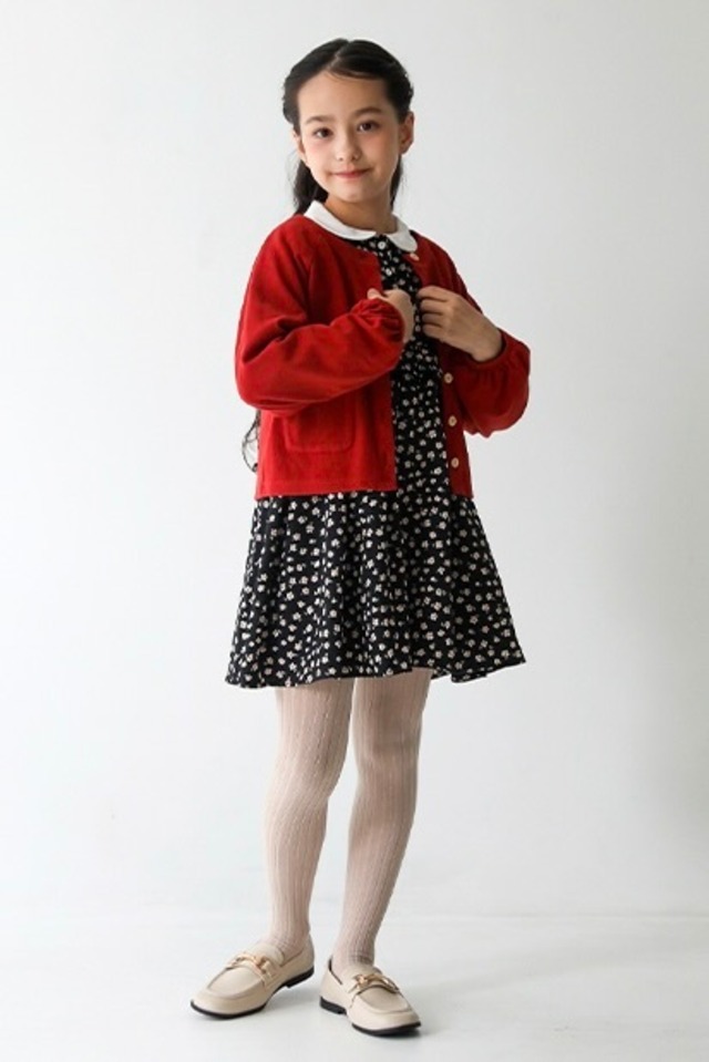 ボリュームスリーブカーディガン〈Red〉