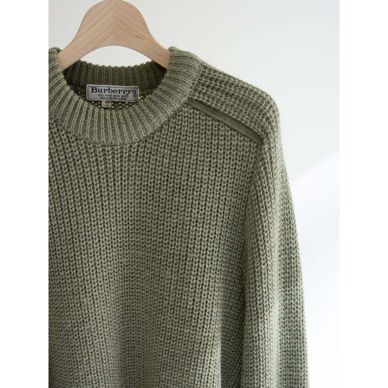 【Burberrys】Made in England 80-90s 100% Wool Commando Sweater（バーバリーズ 英国製 ウールコマンドセーター ニット）