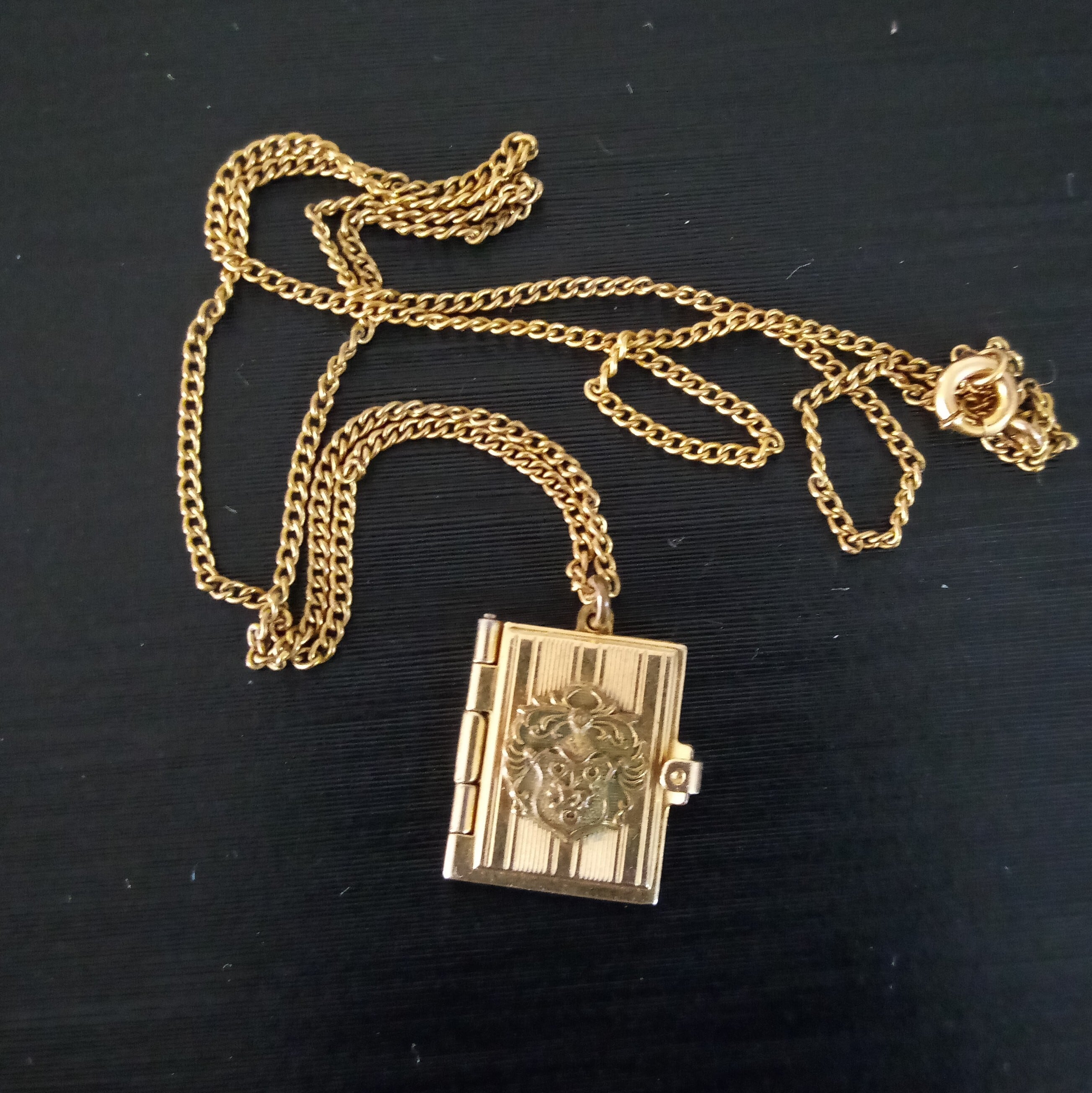 Vintage Golden Locket Pendant