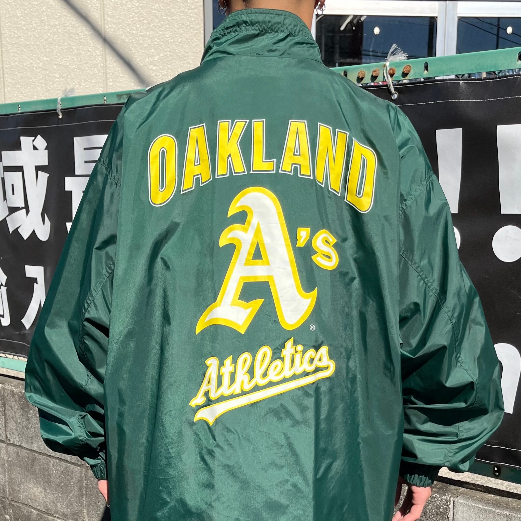 90s XL starter アスレチックス vtg MLB NFL NBA 緑-