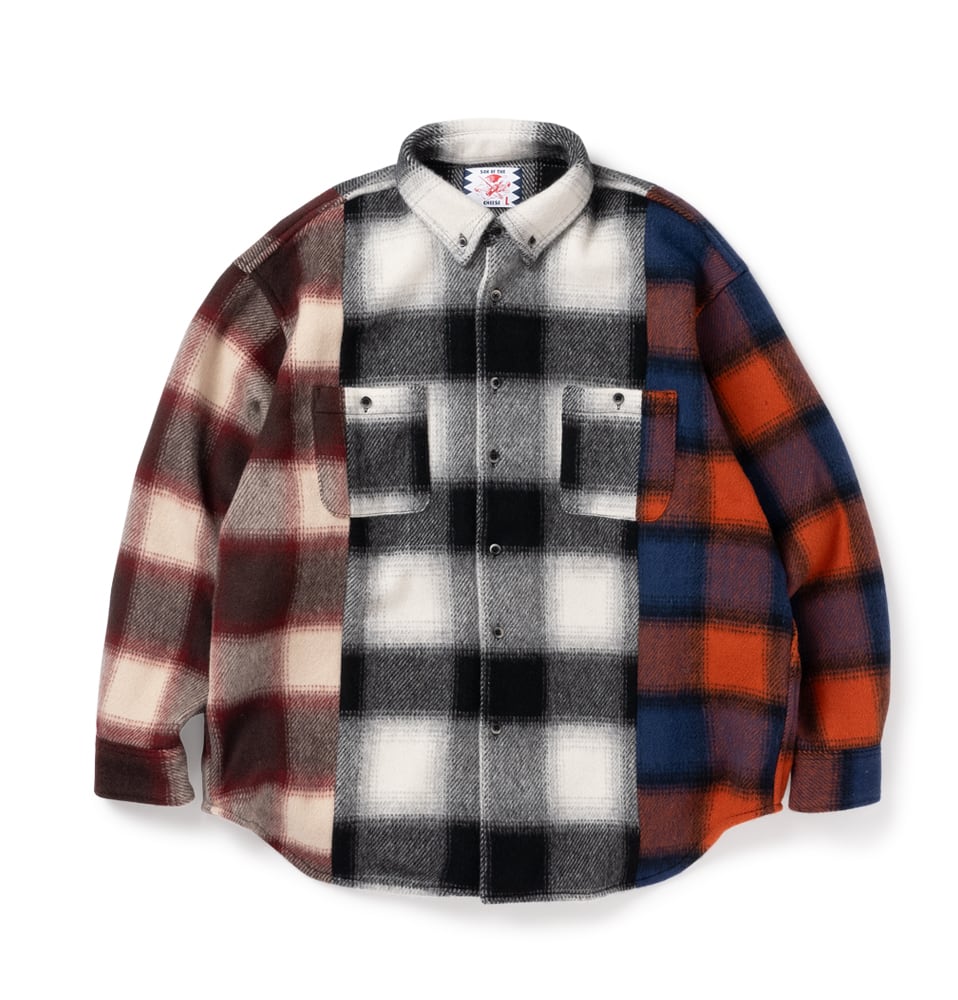 SON OF THE CHEESE 19AW Big Check Shirt約50cm身幅