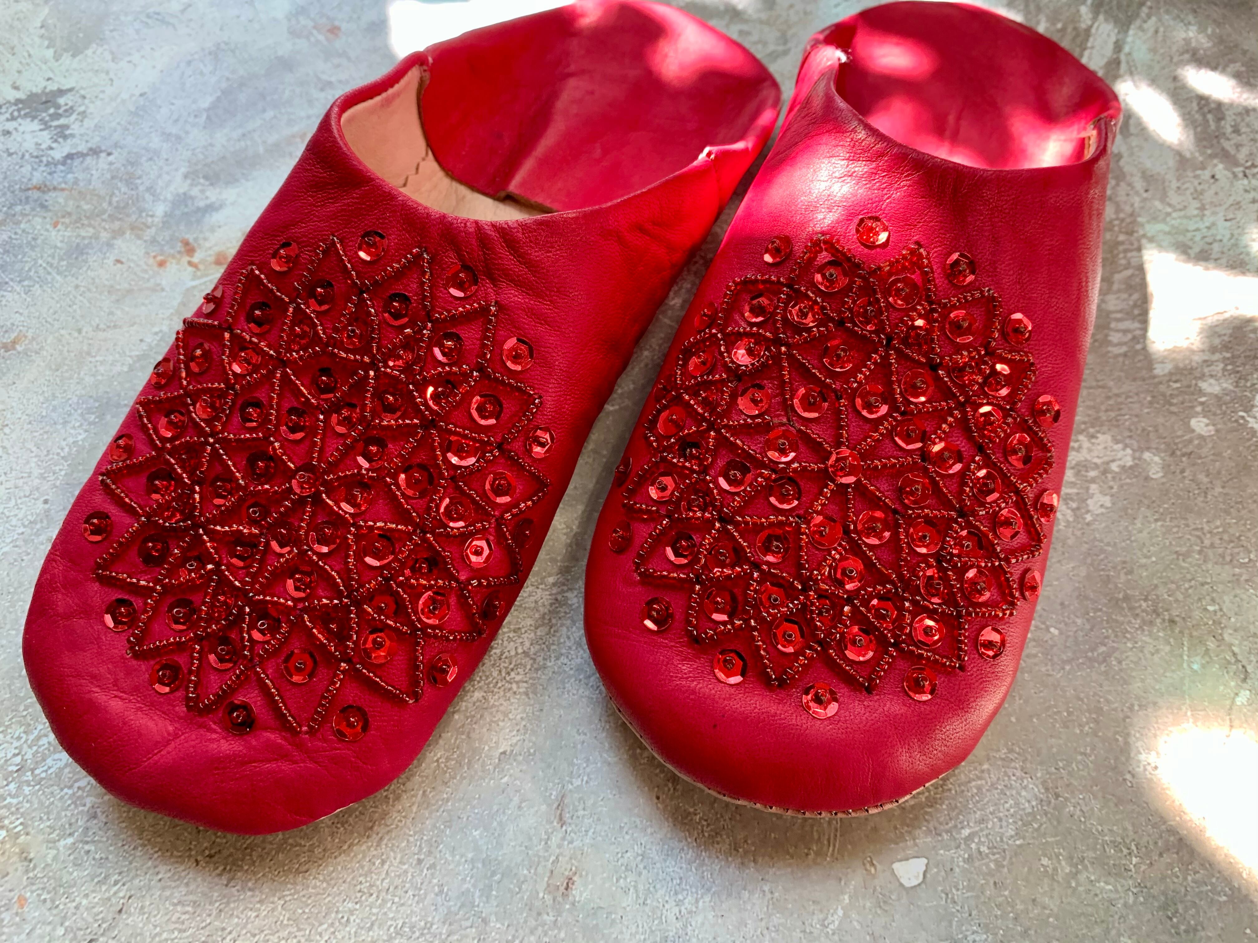 モロッコキラキラバブーシュ