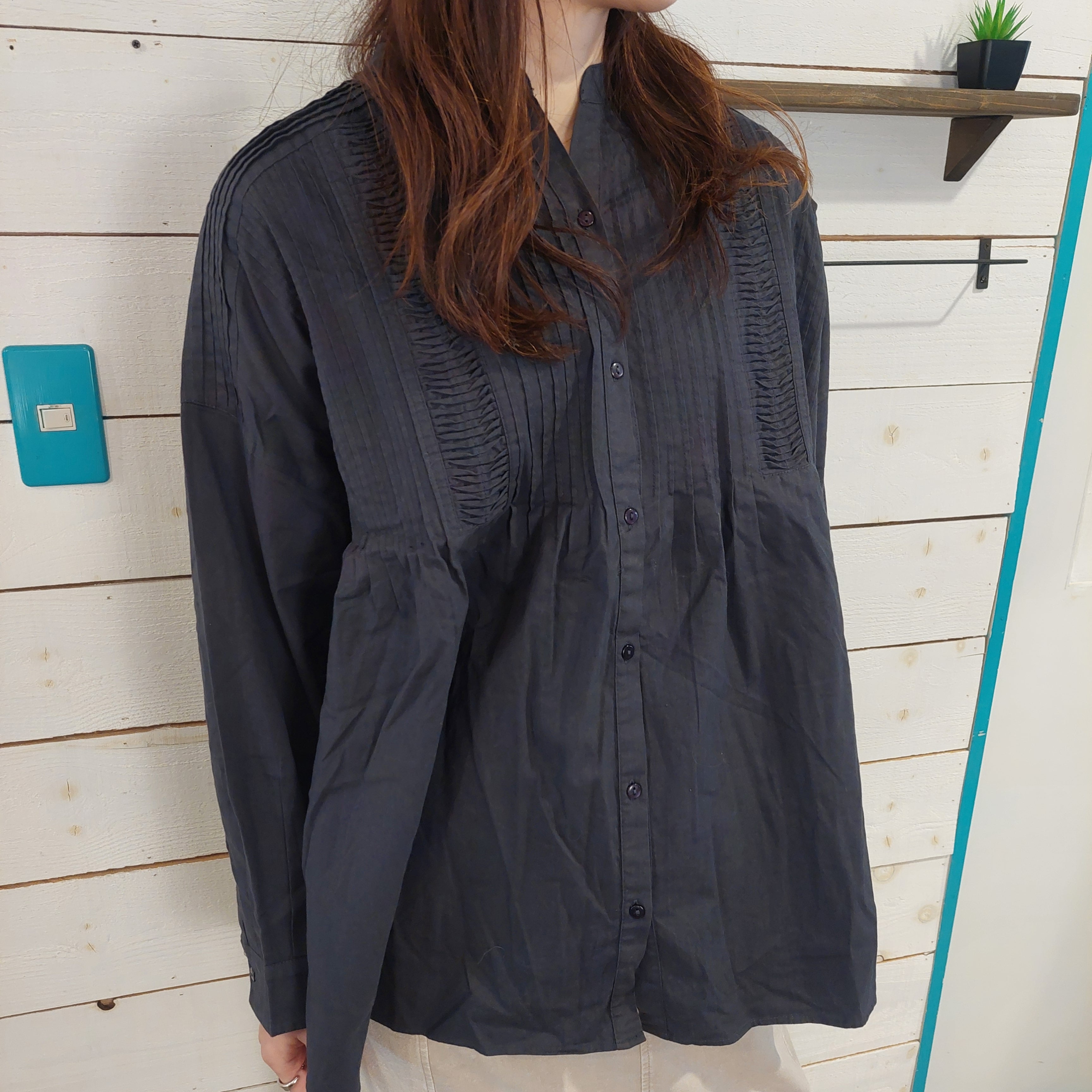 起毛ネルピンタックシャツ 1106 フリーサイズ　コットン100%