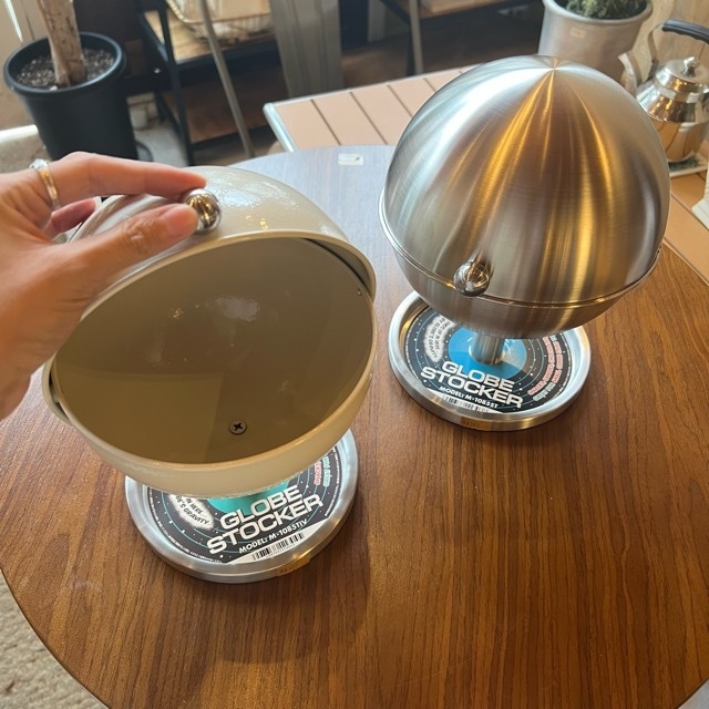 GLOBE STOCKER 2Color グローブストッカー サテン アイボリー ストッカー 小物入れ ステンレス stainless SATIN IVORY GLOBE STOCKER 2Color グローブストッカー サテン アイボリー ストッカー 小物入れ ステンレス stainless SATIN IVORY