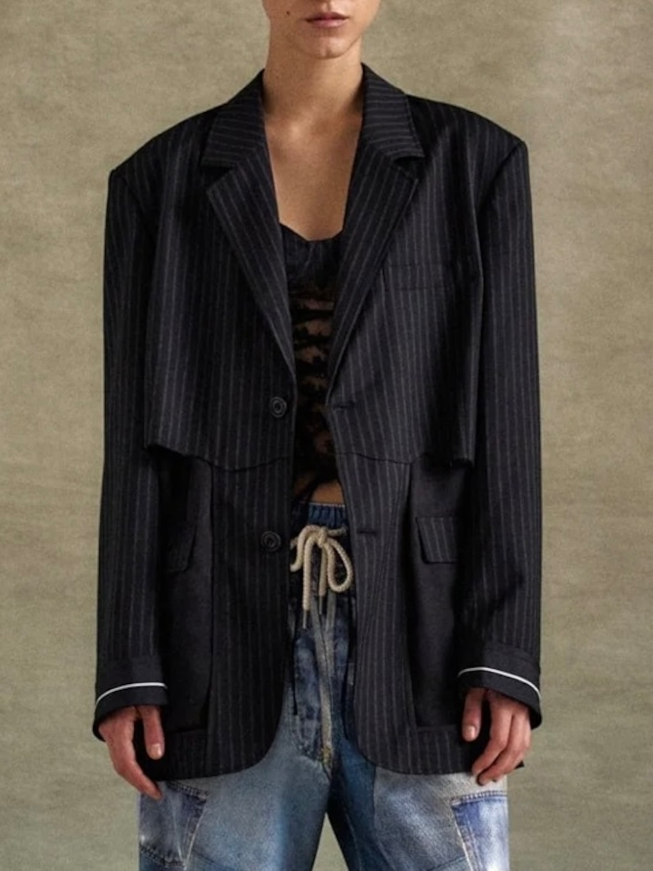 【25SS】ADSB Andersson Bell アンダーソンベル / INSIDE OUT STRIPE SHEER JACKET - 9
