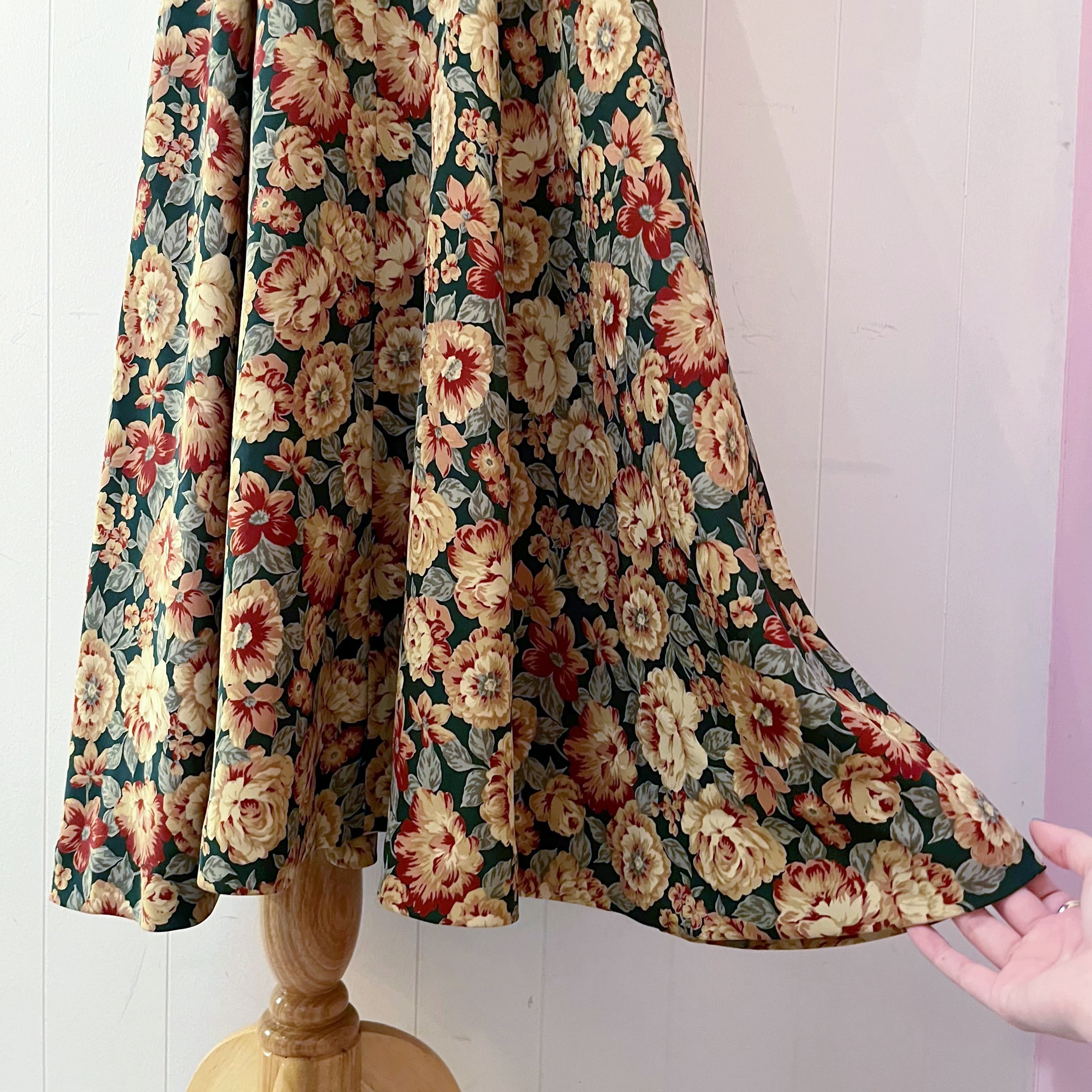dark flower back button one-piece