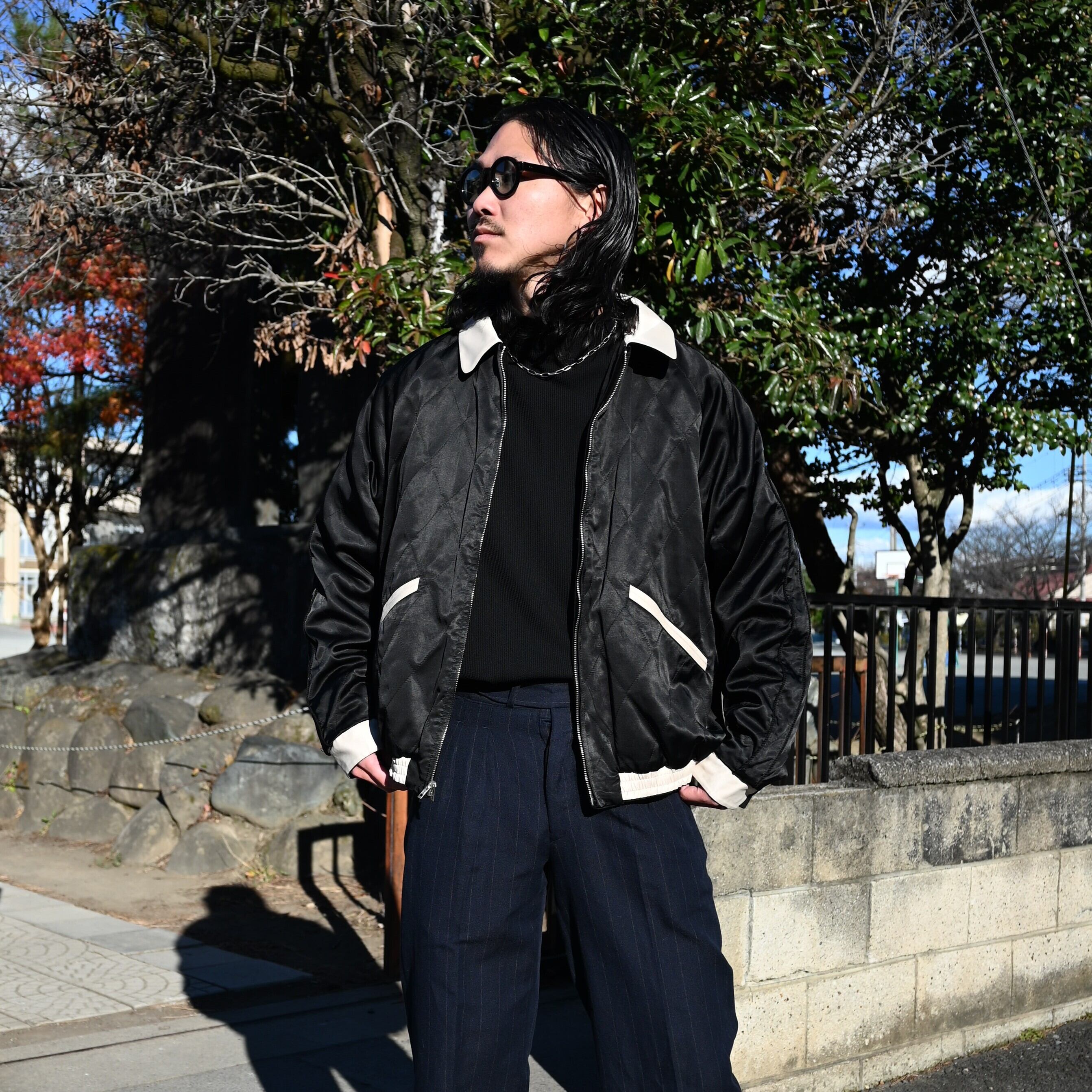 OLD JOE / STUNNING VELVET SOUVENIR JACKET(Niwatori to Hiyoko