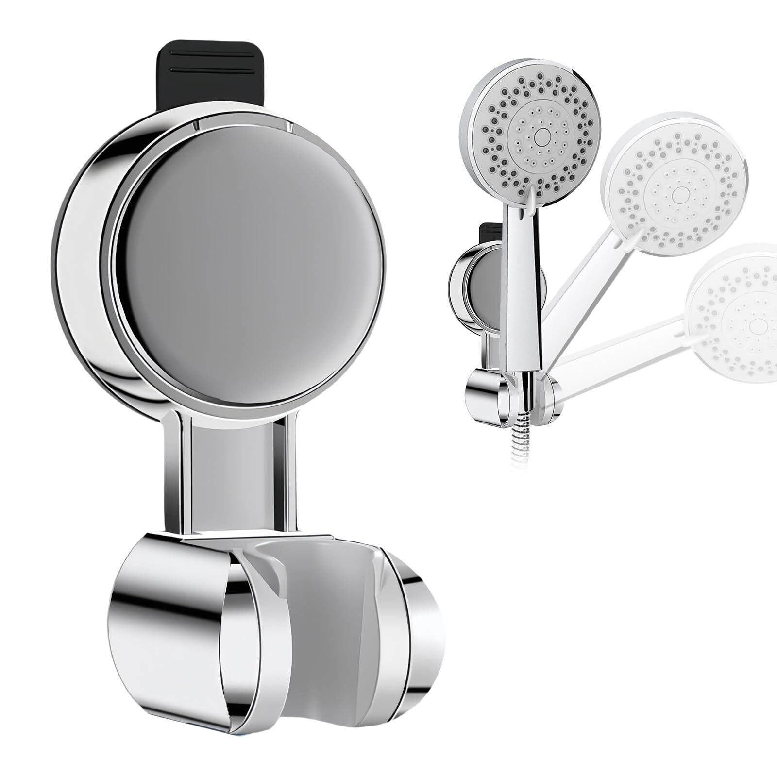 シャワーセット シルバー/ブラック 壁掛け式 ユアサプライムス.com｜ガオナ ホリダー・シモン シャワーホース1.6m