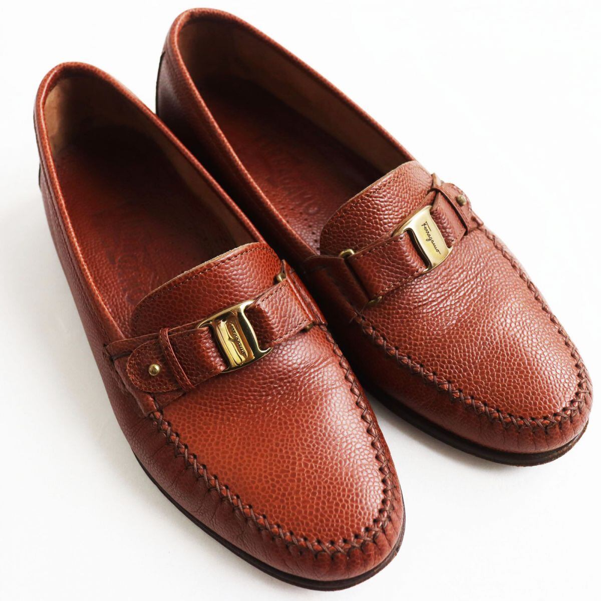 □ □ 45799☆年 サルバトーレフェラガモ ヴァラ フラットシューズ