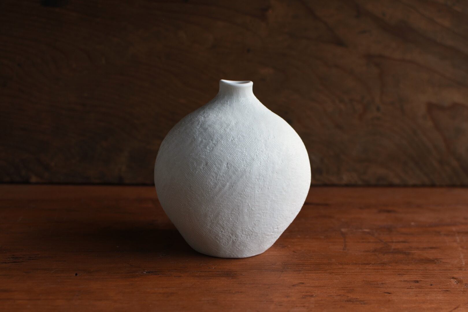 朝鮮　李朝高麗白磁　堅手徳利　花器　N　R5803 李朝 白磁徳利 花瓶 花器 壷 朝鮮 李朝高麗白磁 堅手徳利 花器