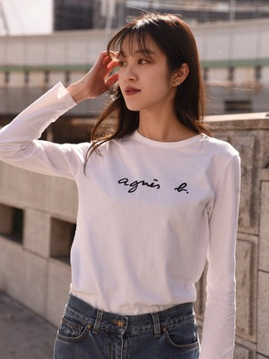 agnes.b/ vintage logo long-T