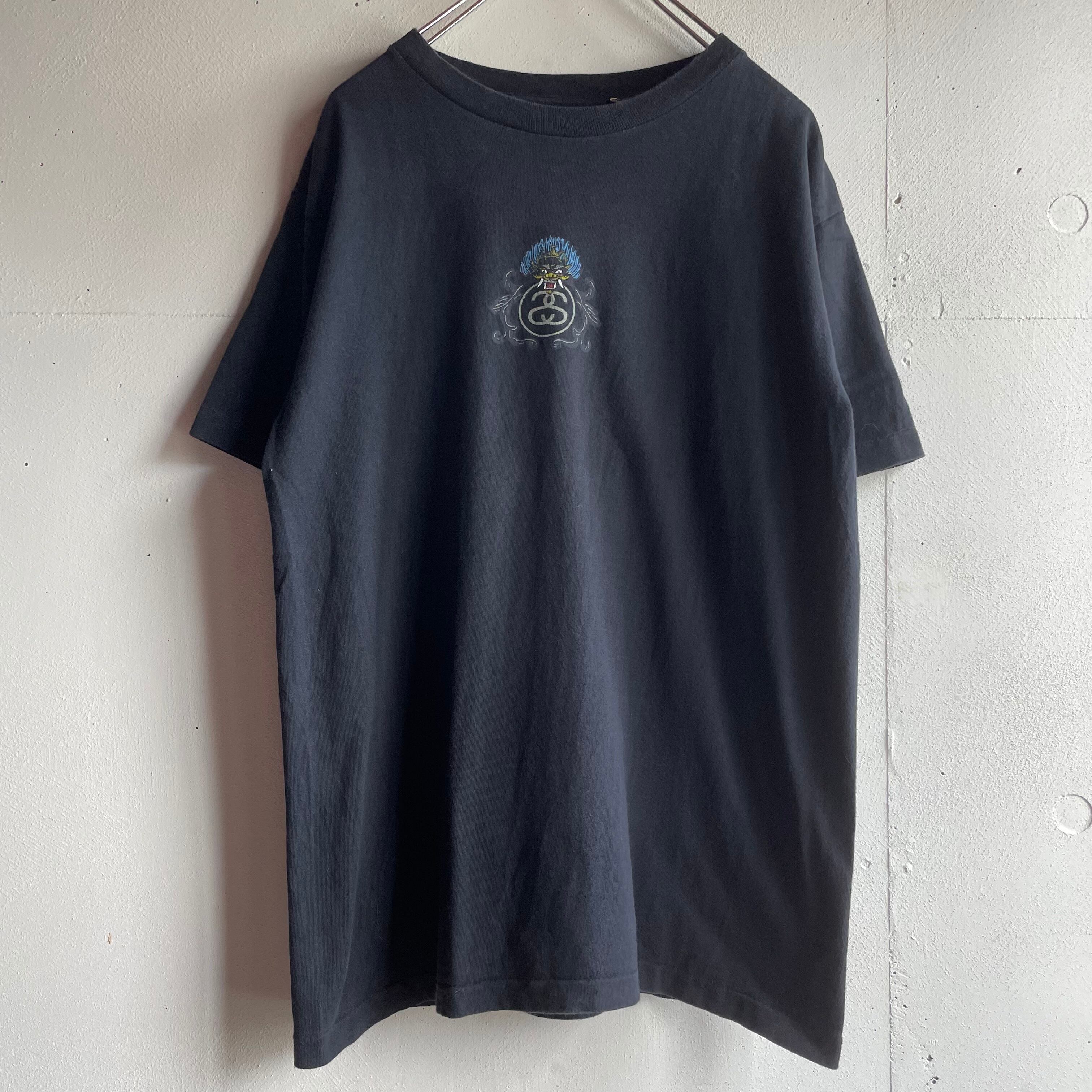 "90's stussy dragon motif t"