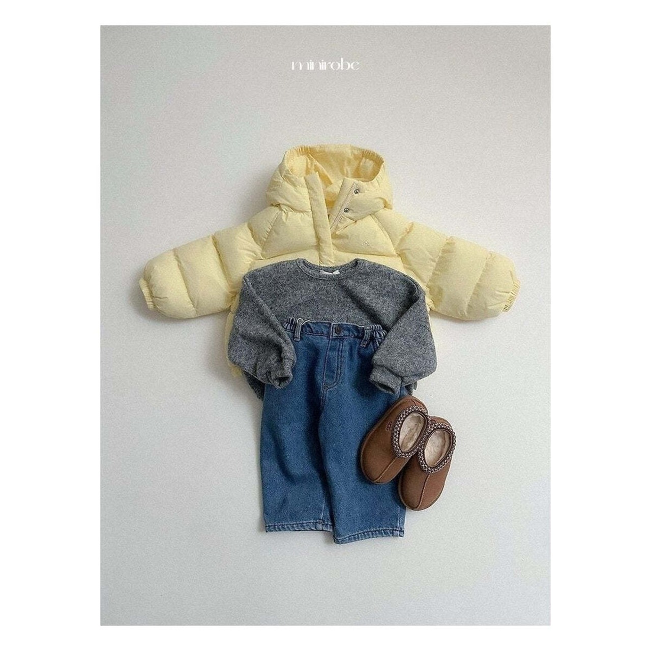 【取寄】minirobe ダーツデニムパンツ｜冬服｜韓国子供服