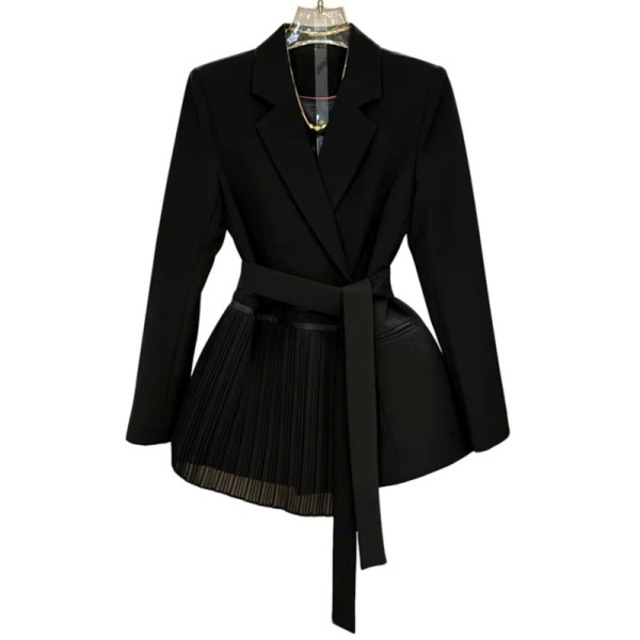プリーツコンビ ベルト ジャケット 239741
