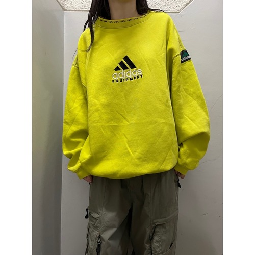 90's〜 adidas equipment 蛍光スウェット