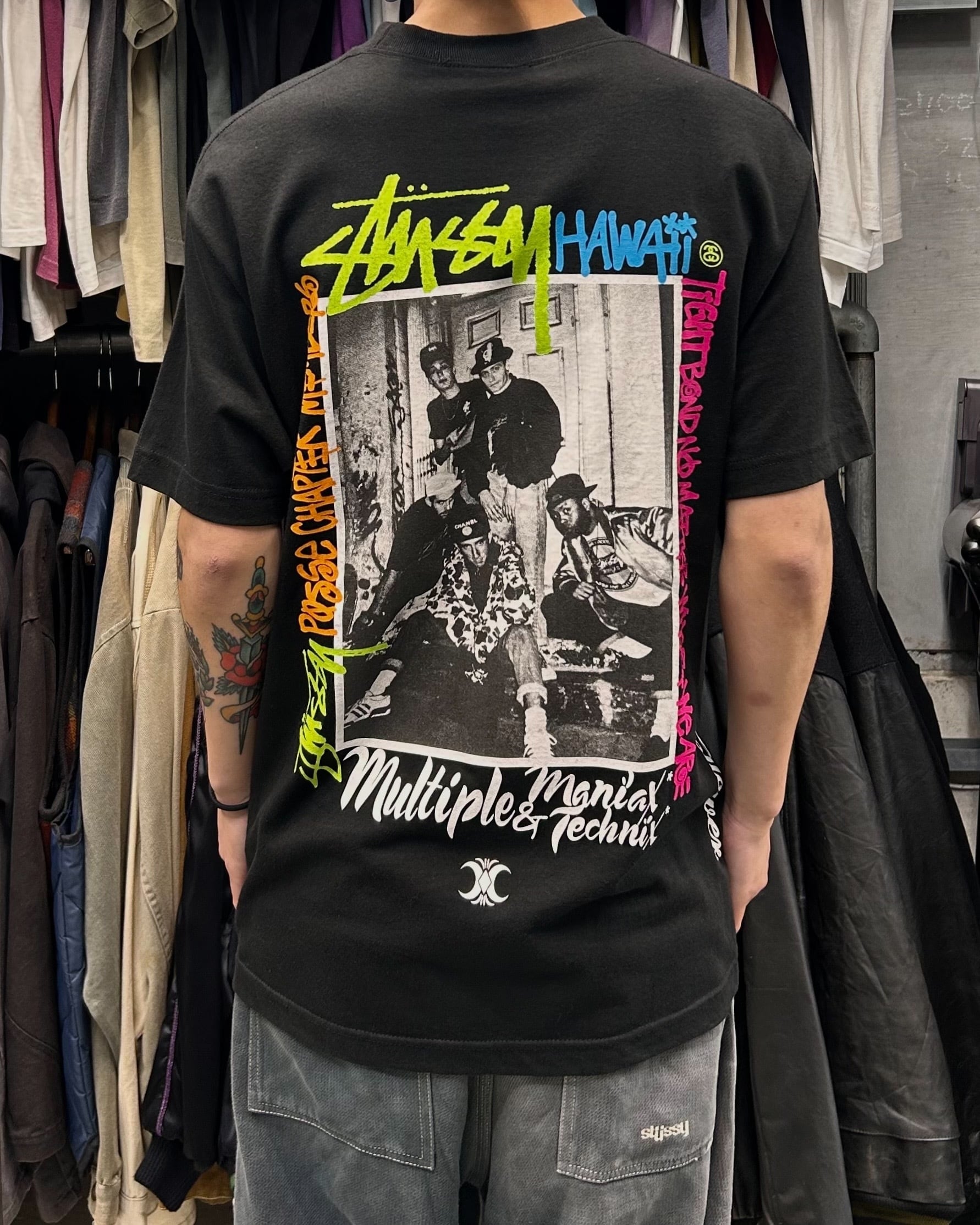 25周年　STUSSY×LEVI'S tee 00's old stussy × Levi's Design Tee “25th Anniversary” “DEAD STOCK
