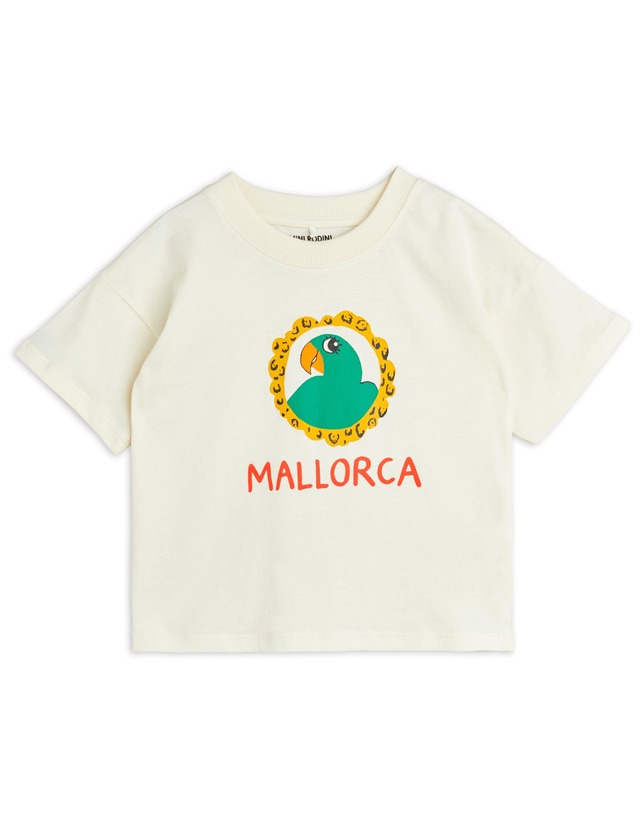 【1.5y-11y】mini rodini  24aw pre　/　　トップス　Tシャツ　子供服 PARROT SP SS TEE